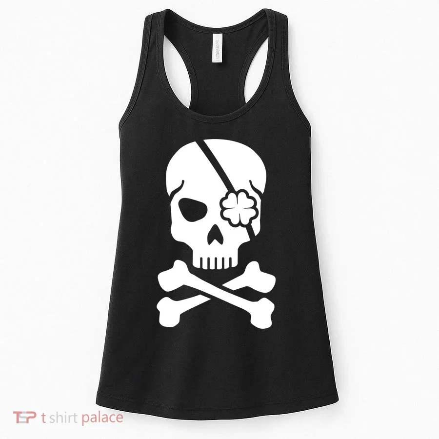 Irish Skull With A Pirate Clover Patch Women's Tank Top