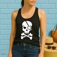 Irish Skull With A Pirate Clover Patch Women's Tank Top thumb 2