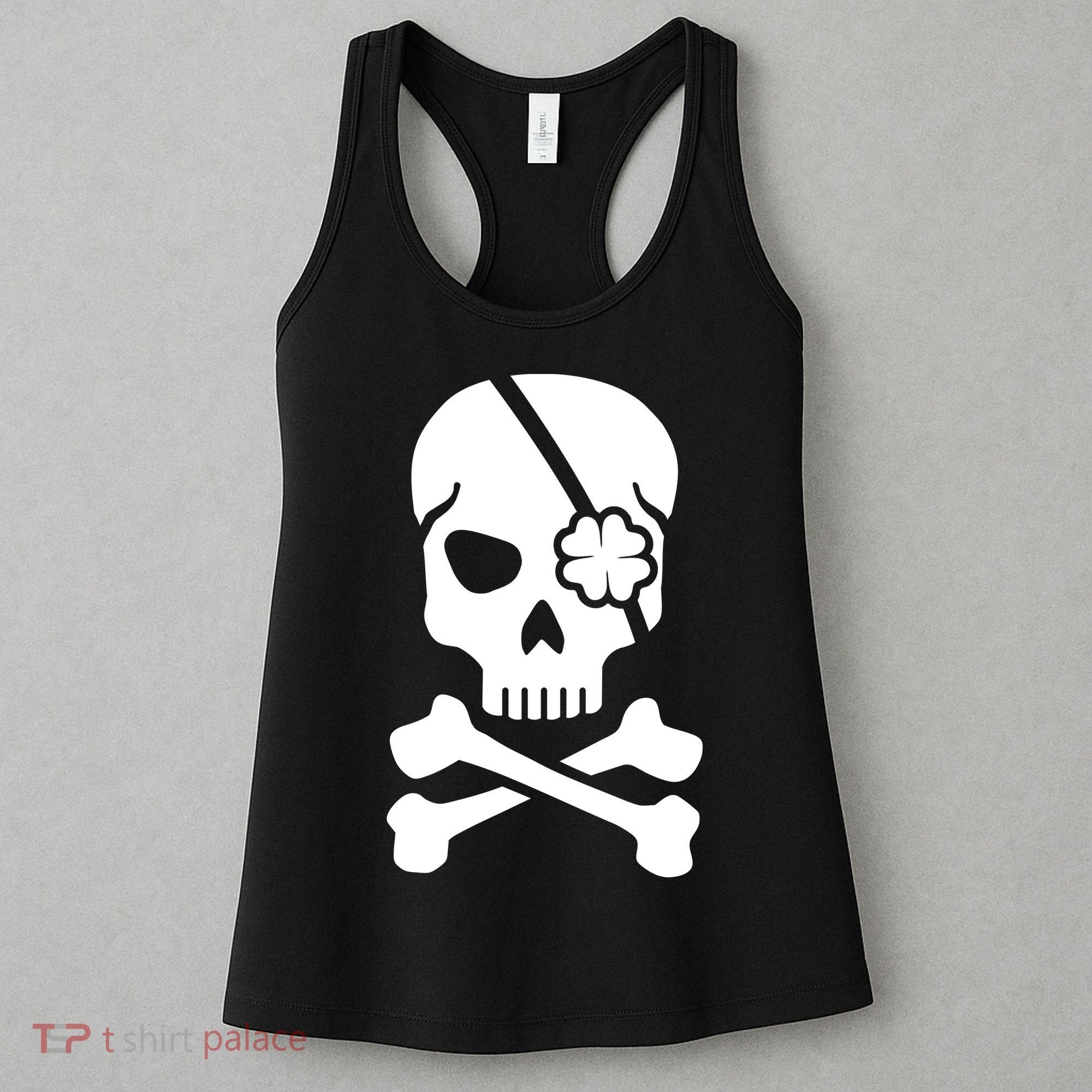 Irish Skull With A Pirate Clover Patch Women's Tank Top