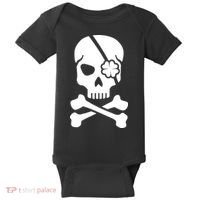 Irish Skull With A Pirate Clover Patch Baby Bodysuit thumb 0