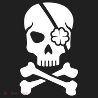 Irish Skull With A Pirate Clover Patch Hat thumb 2