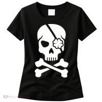 Irish Skull With A Pirate Clover Patch Women's T-Shirt thumb 0