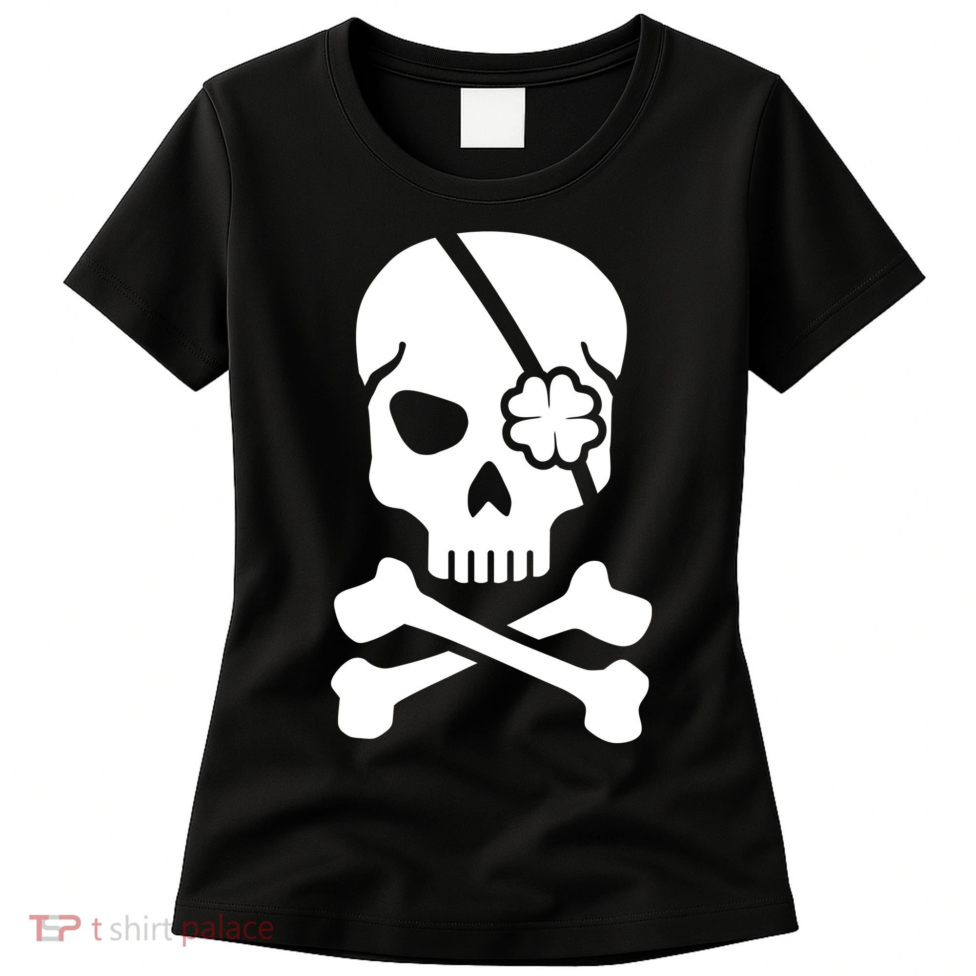Irish Skull With A Pirate Clover Patch Women's T-Shirt