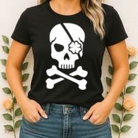 Irish Skull With A Pirate Clover Patch Women's T-Shirt thumb 2