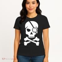 Irish Skull With A Pirate Clover Patch Women's T-Shirt thumb 4