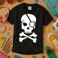 Irish Skull With A Pirate Clover Patch Kids T-Shirt thumb 3