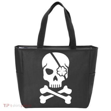 Irish Skull With A Pirate Clover Patch Tote Bag