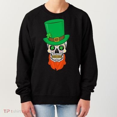 Irish Sugar Skull St. Patrick's Day Women's Sweatshirt