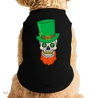 Irish Sugar Skull St. Patrick's Day Doggie Tank thumb 0