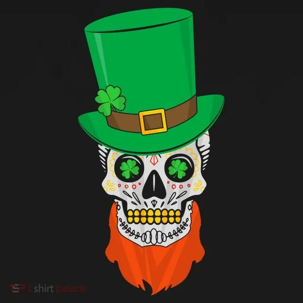 Irish Sugar Skull St. Patrick's Day Doggie Tank