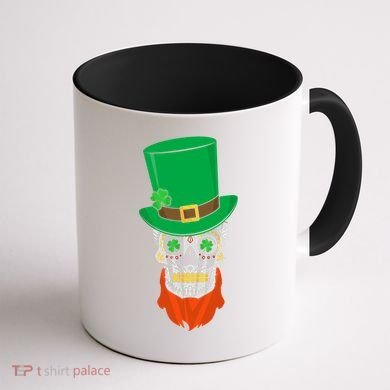 Irish Sugar Skull St. Patrick's Day Coffee Mug back