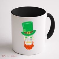 Irish Sugar Skull St. Patrick's Day Coffee Mug thumb 1