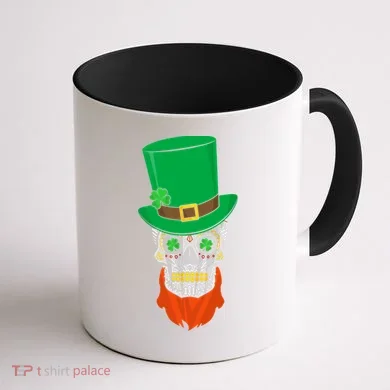 Irish Sugar Skull St. Patrick's Day Coffee Mug back