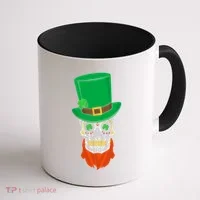 Irish Sugar Skull St. Patrick's Day Coffee Mug thumb 1