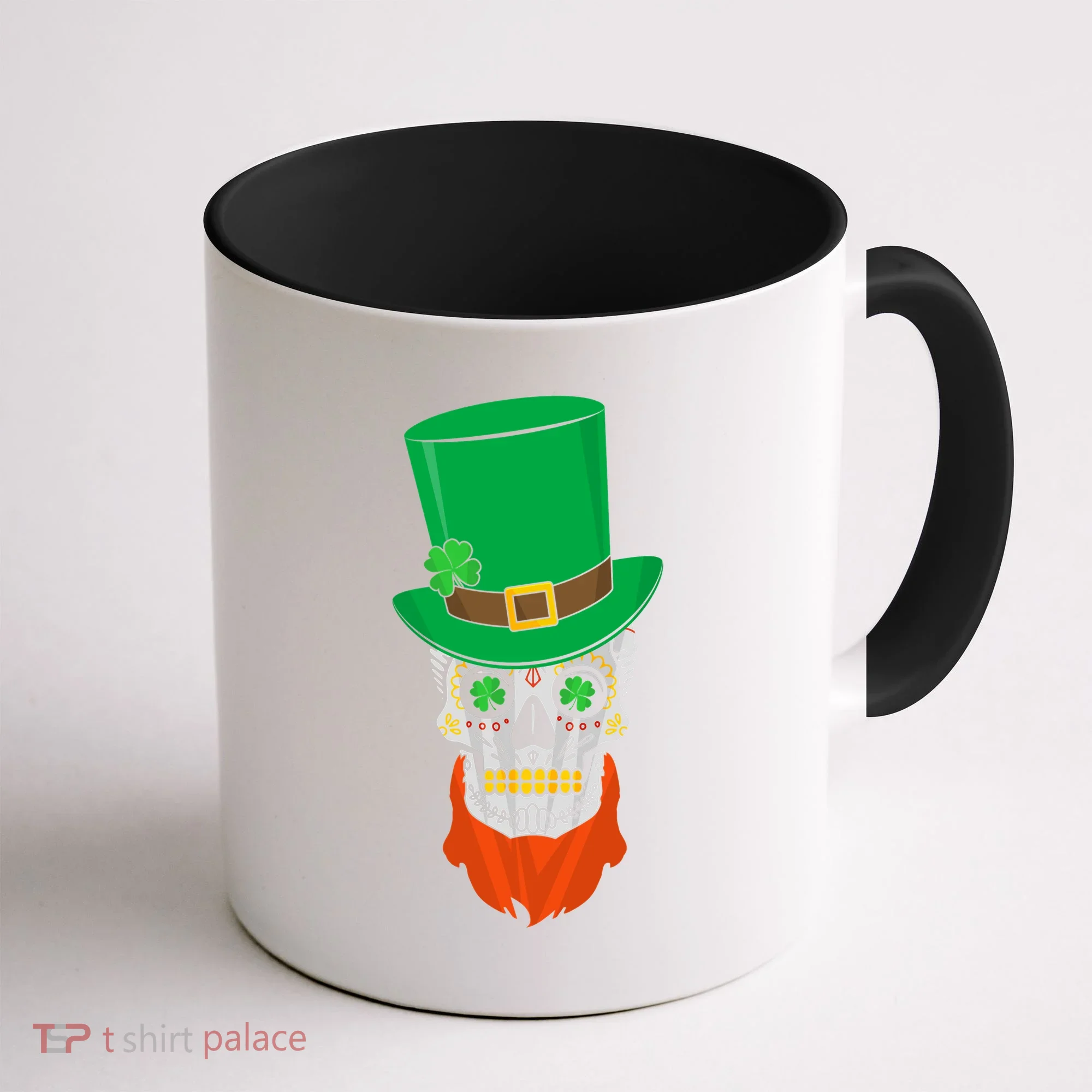 Irish Sugar Skull St. Patrick's Day Coffee Mug