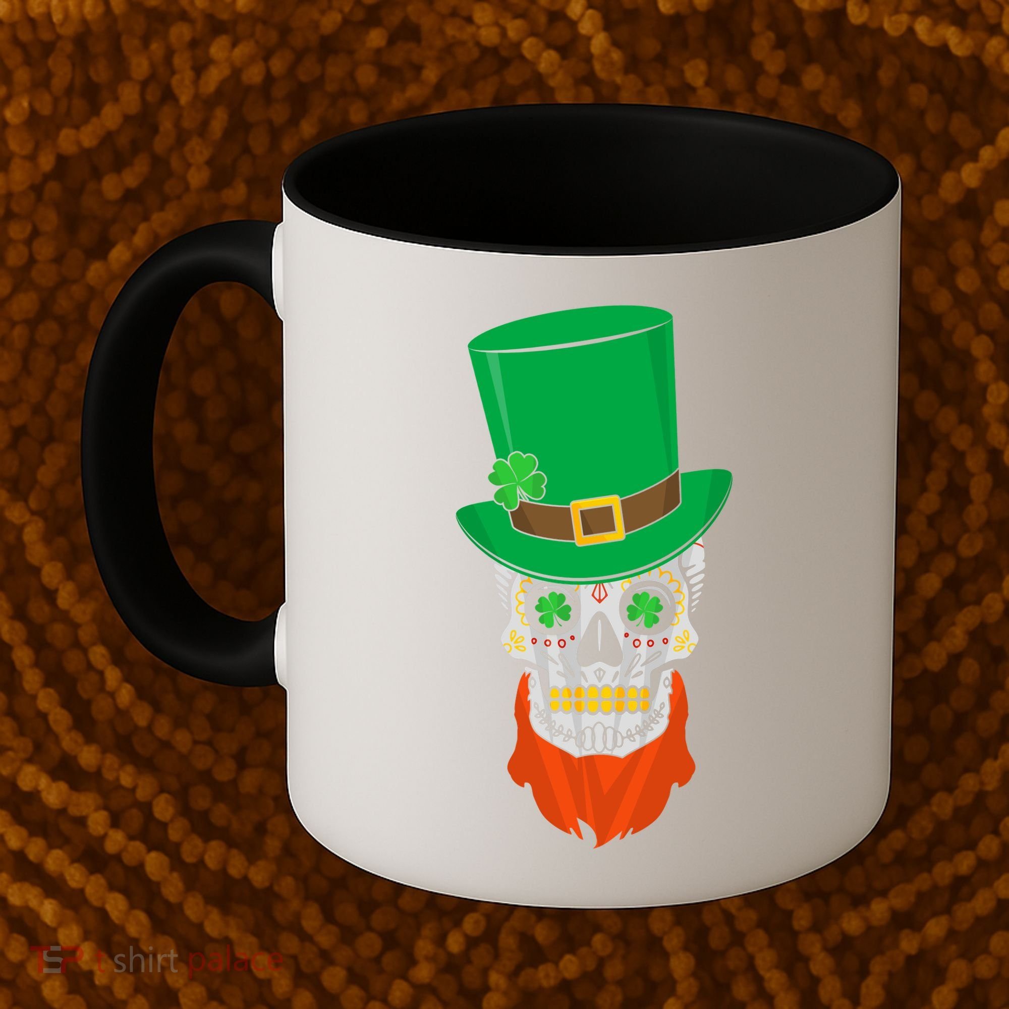 Irish Sugar Skull St. Patrick's Day Coffee Mug