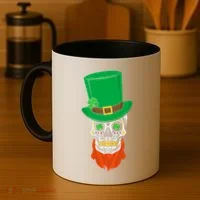 Irish Sugar Skull St. Patrick's Day Coffee Mug thumb 4