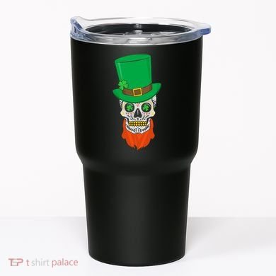 Irish Sugar Skull St. Patrick's Day Tumbler