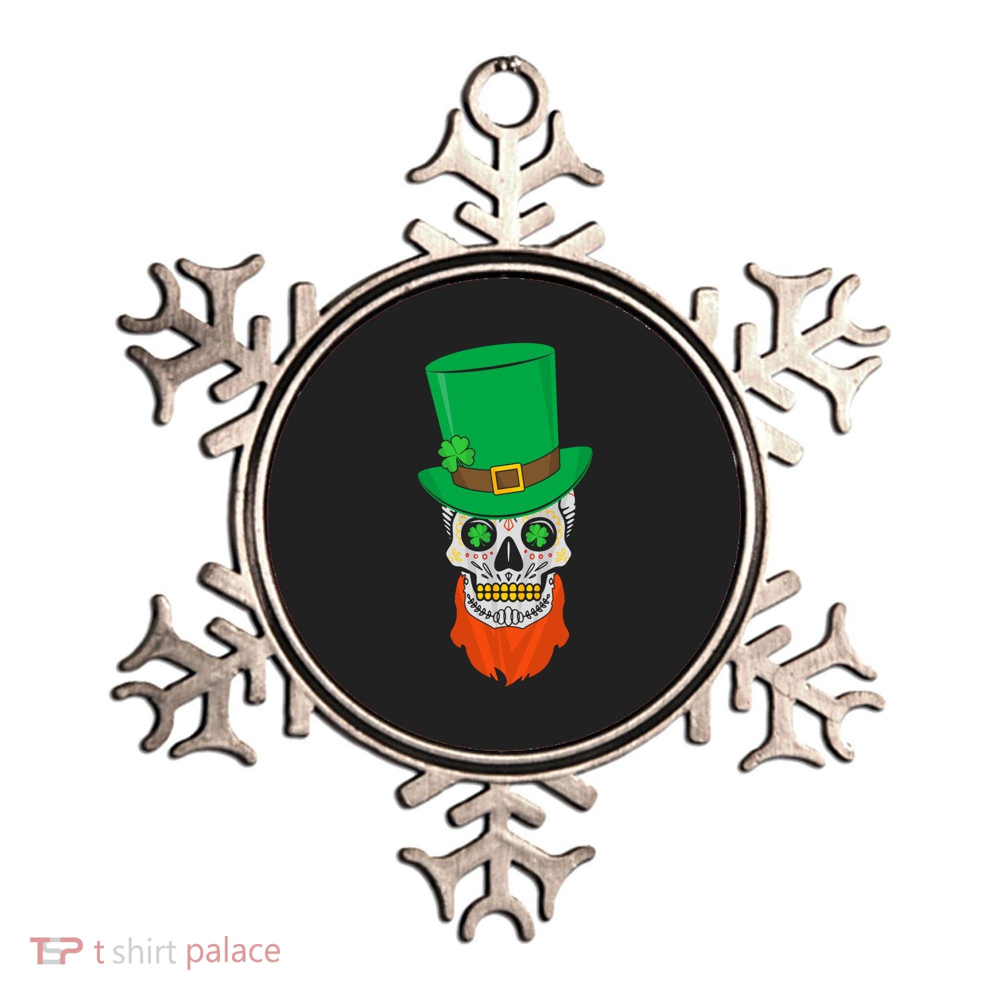 Irish Sugar Skull St. Patrick's Day Ornament