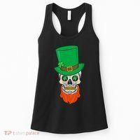 Irish Sugar Skull St. Patrick's Day Women's Tank Top thumb 0