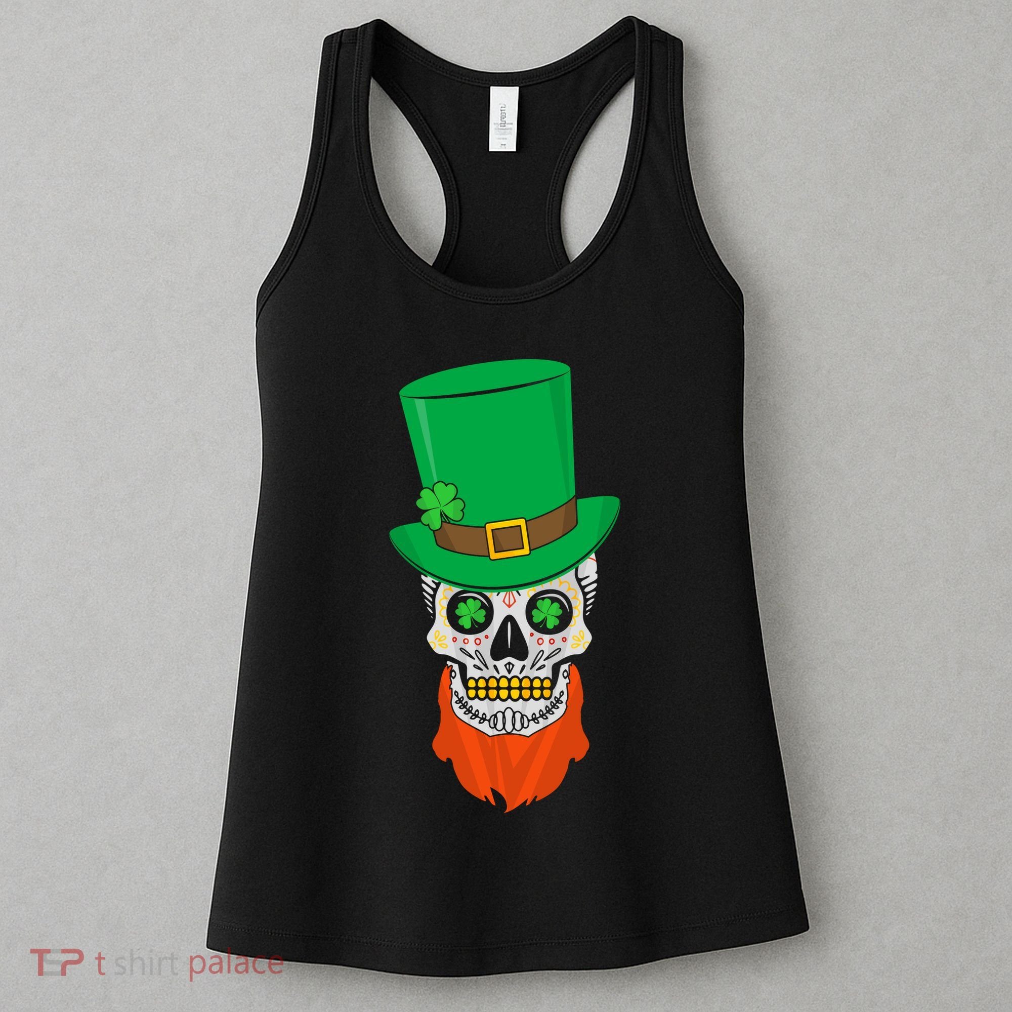 Irish Sugar Skull St. Patrick's Day Women's Tank Top