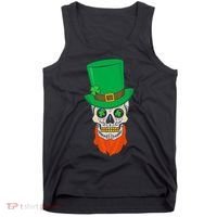 Irish Sugar Skull St. Patrick's Day Tank Top thumb 0