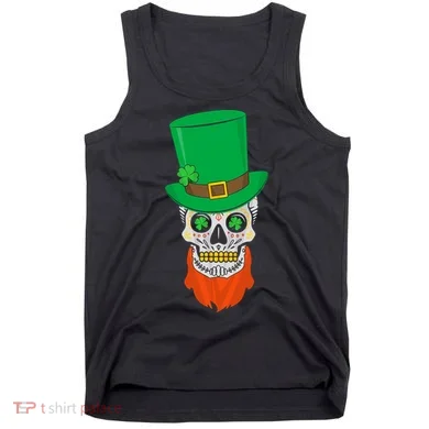 Irish Sugar Skull St. Patrick's Day Tank Top