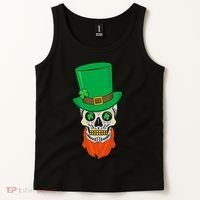 Irish Sugar Skull St. Patrick's Day Tank Top thumb 2