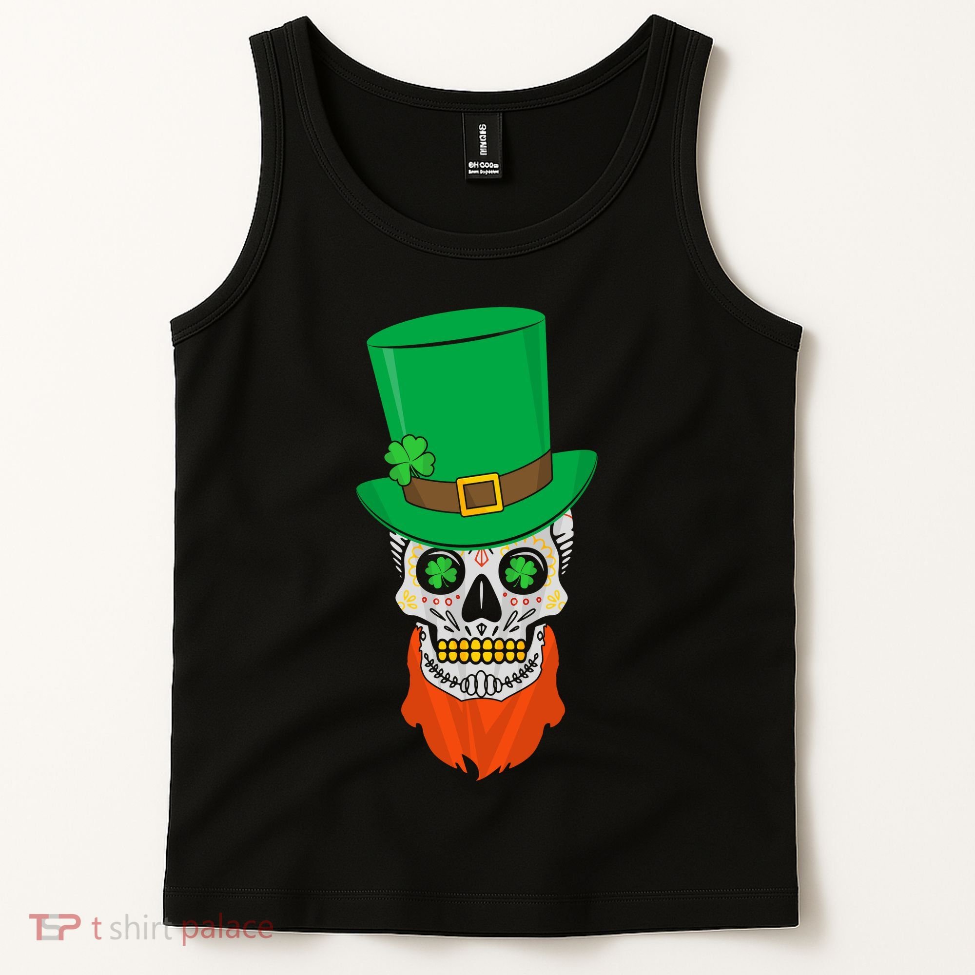 Irish Sugar Skull St. Patrick's Day Tank Top