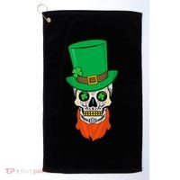Irish Sugar Skull St. Patrick's Day Golf Towel thumb 0
