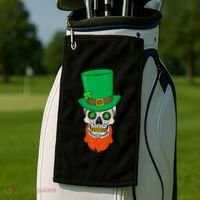 Irish Sugar Skull St. Patrick's Day Golf Towel thumb 2