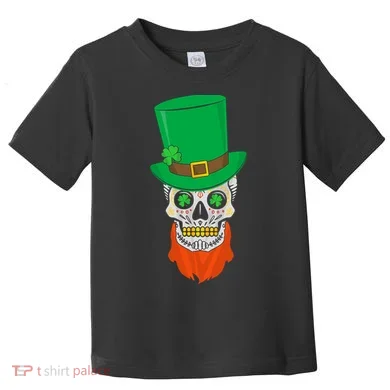 Irish Sugar Skull St. Patrick's Day Toddler T-Shirt