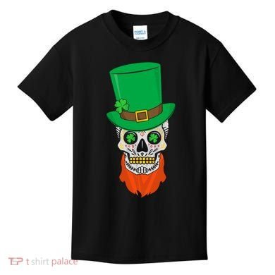 Irish Sugar Skull St. Patrick's Day Kids T-Shirt