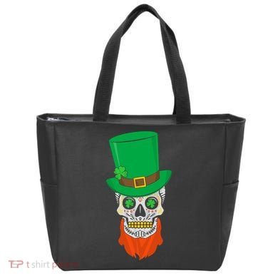 Irish Sugar Skull St. Patrick's Day Tote Bag