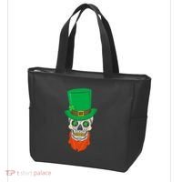 Irish Sugar Skull St. Patrick's Day Tote Bag thumb 3