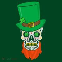 Irish Sugar Skull St. Patrick's Day Apron thumb 3