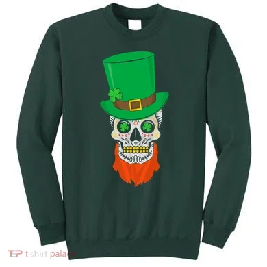 Irish Sugar Skull St. Patrick's Day Sweatshirt