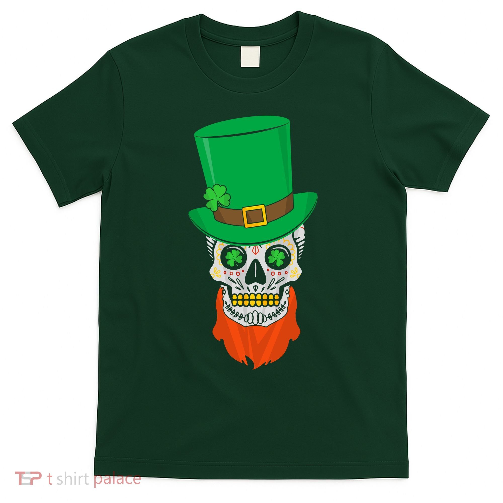 Irish Sugar Skull St. Patrick's Day T-Shirt