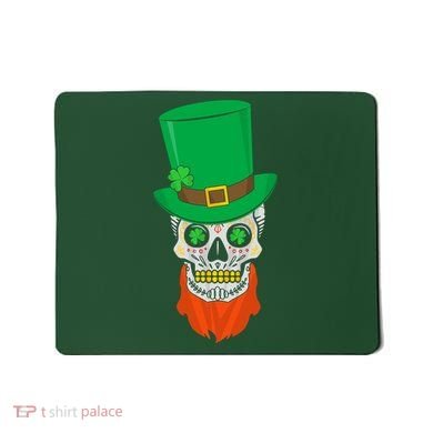 Irish Sugar Skull St. Patrick's Day Mousepad
