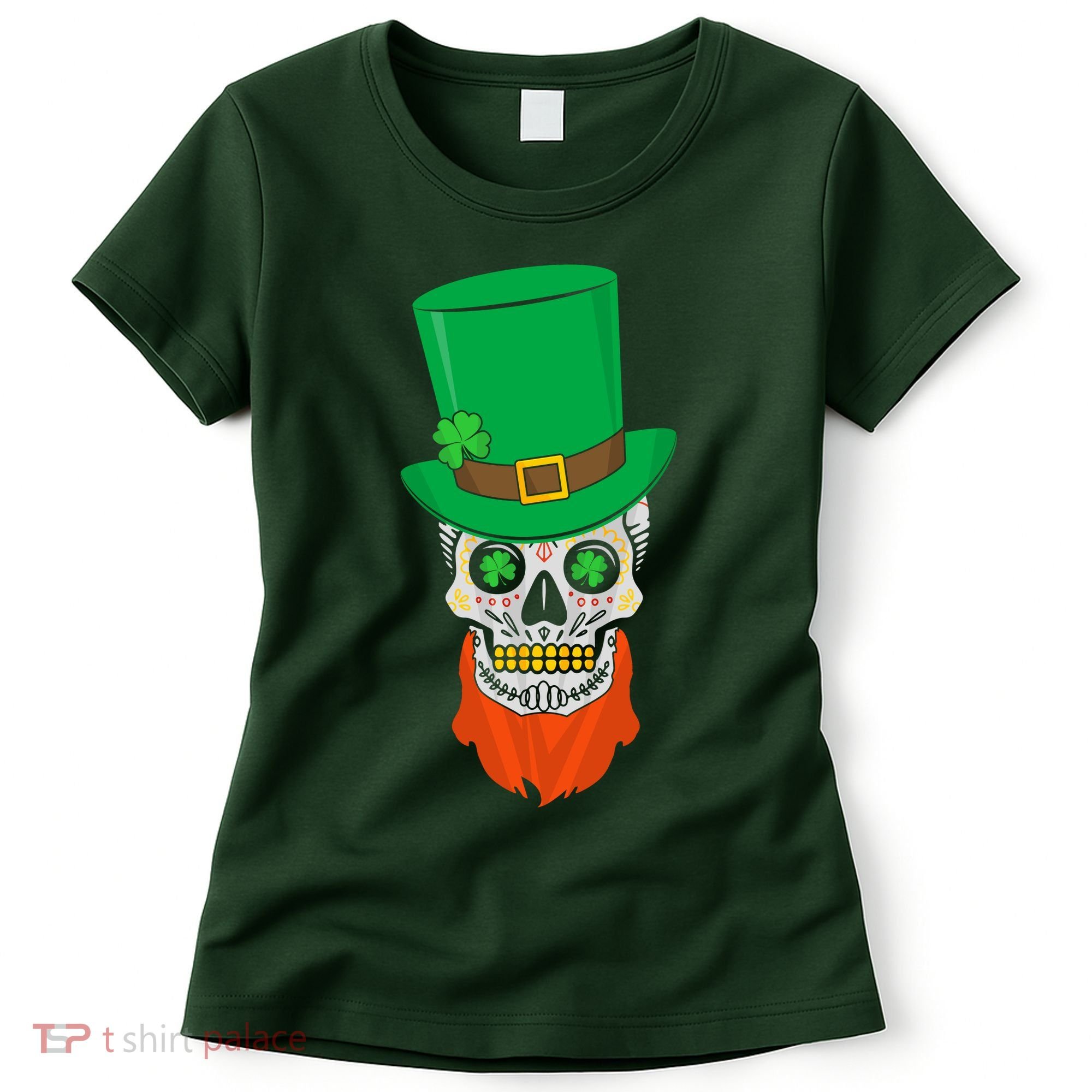 Irish Sugar Skull St. Patrick's Day Women's T-Shirt