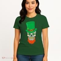 Irish Sugar Skull St. Patrick's Day Women's T-Shirt thumb 4