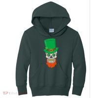 Irish Sugar Skull St. Patrick's Day Kids Hoodie thumb 0