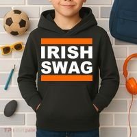 Irish Swag St. Patricks Day Funny Kids Hoodie thumb 2