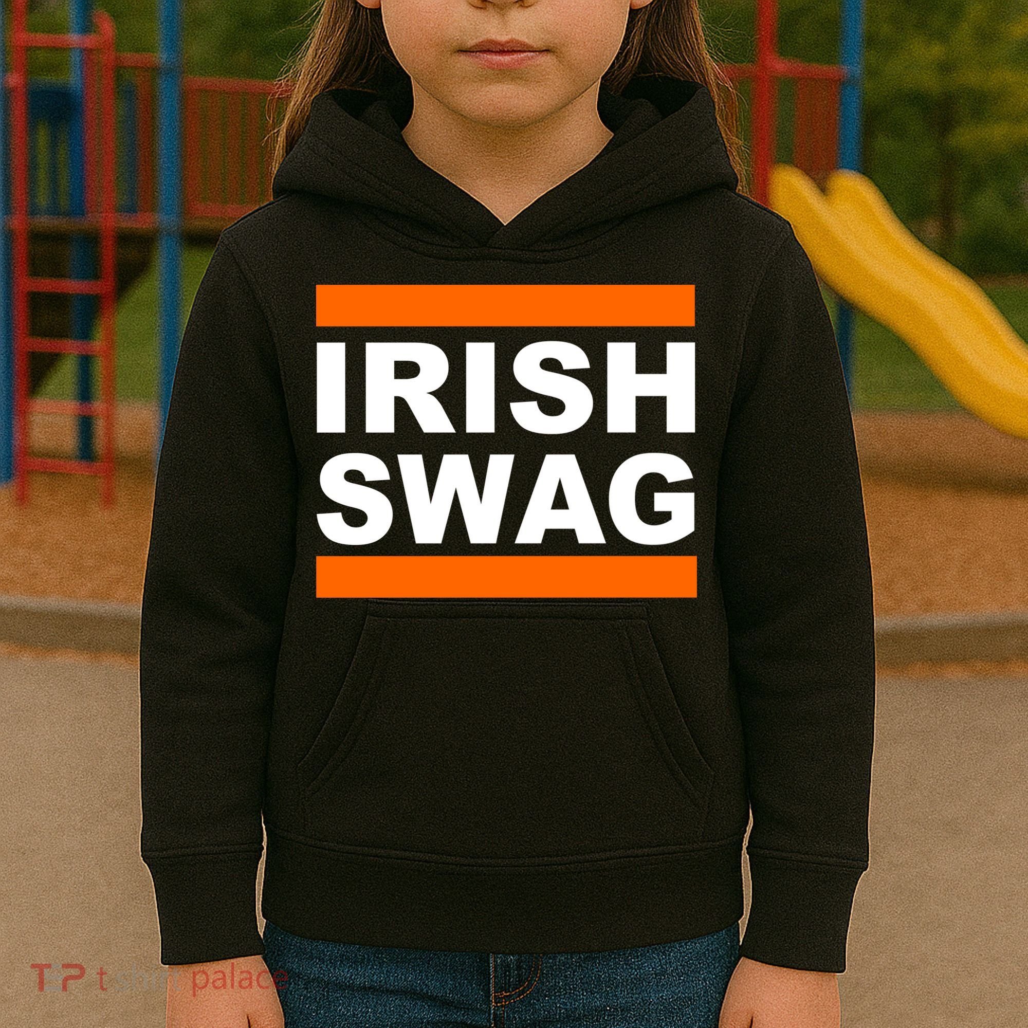 Irish Swag St. Patricks Day Funny Kids Hoodie