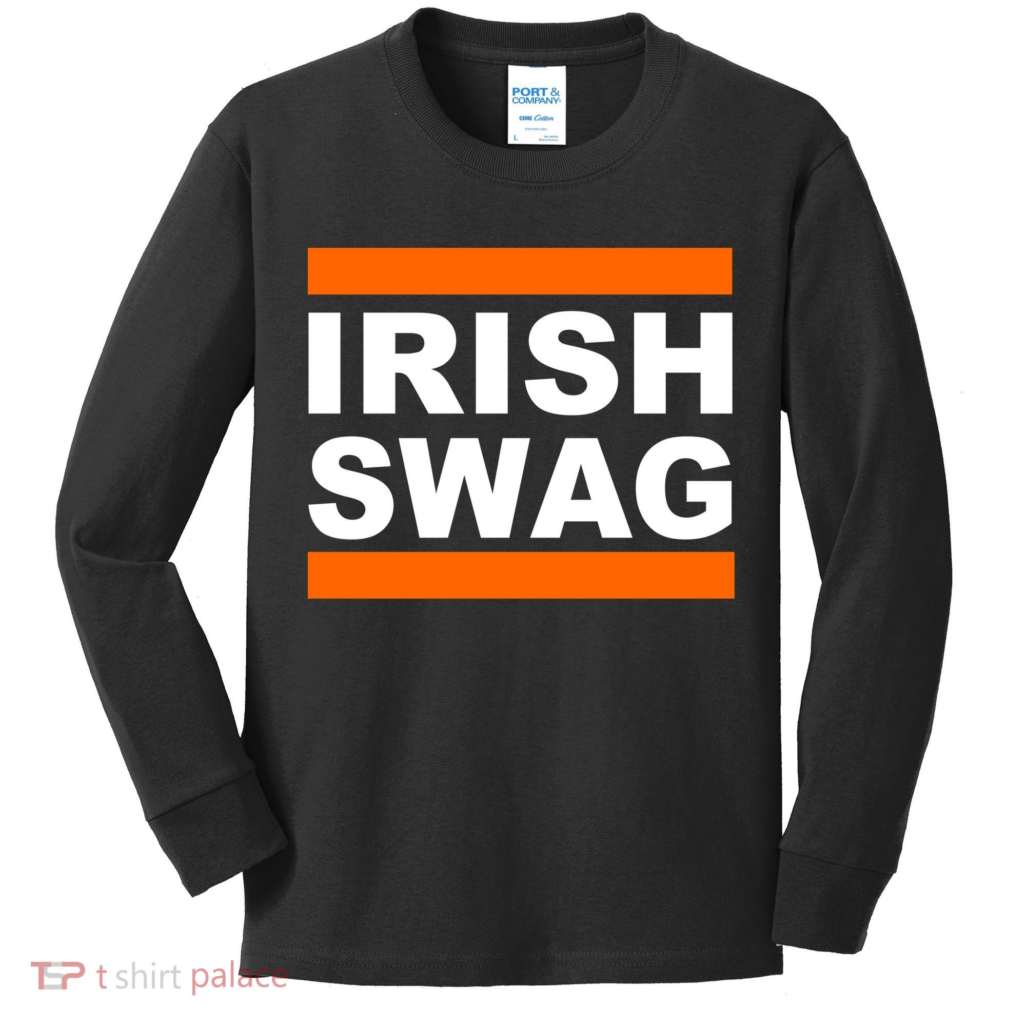 Irish Swag St. Patricks Day Funny Kids Long Sleeve Shirt