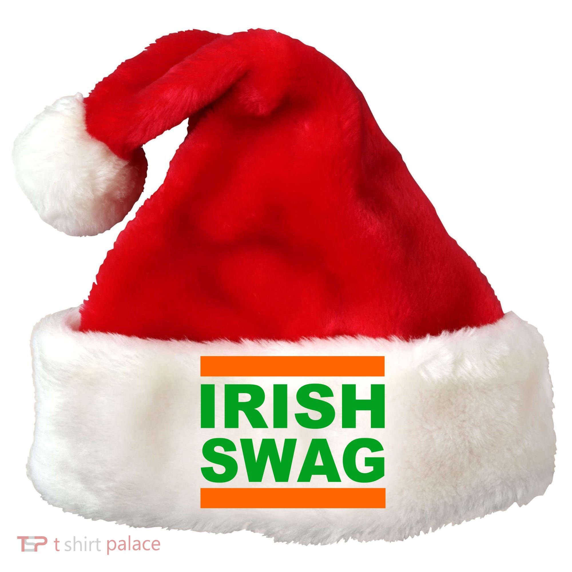 Irish Swag St. Patricks Day Funny Santa Hat