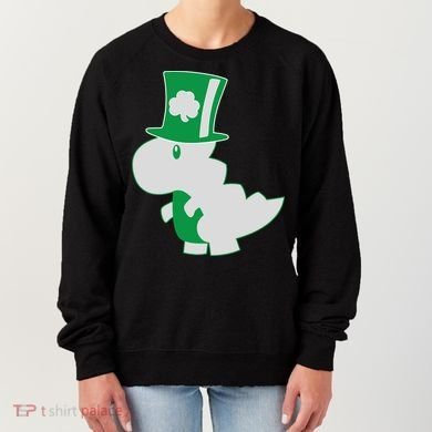 Irish T-Rex Dinosaur Clover Cute St. Patrick's Day Women's Sweatshirt