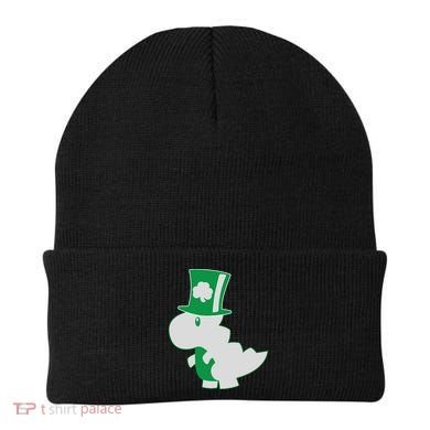 Irish T-Rex Dinosaur Clover Cute St. Patrick's Day Beanie