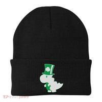 Irish T-Rex Dinosaur Clover Cute St. Patrick's Day Beanie thumb 0
