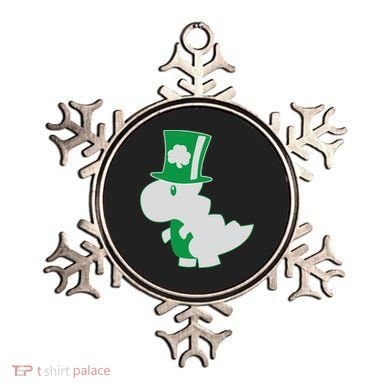 Irish T-Rex Dinosaur Clover Cute St. Patrick's Day Ornament